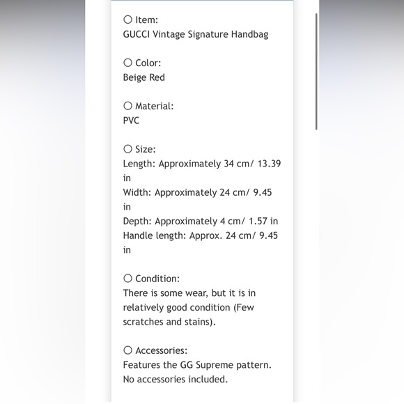 Gucci Beige Monogram Tote with Burgundy Handles - Picture 10 of 10